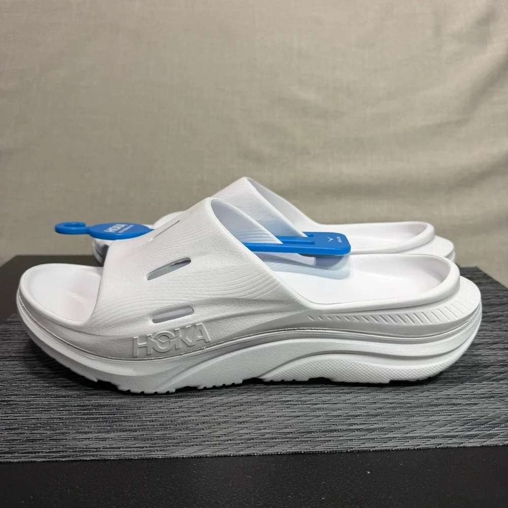 Hoka Ora Recovery Slide 3 - Mens Size 9 - White 1135061 WWH Comfort Sandals